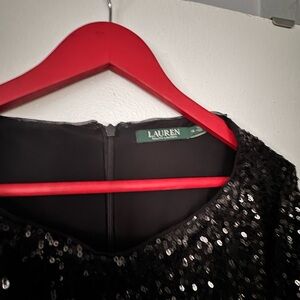 Lauren Ralph Lauren Black Sequin Maxi Dress